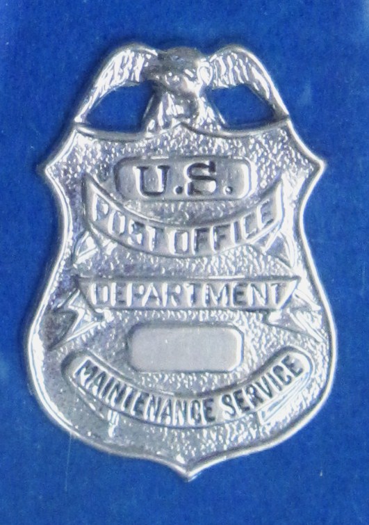 Obsolete U.S. Post Office Maintenance Badge - Click Image to Close